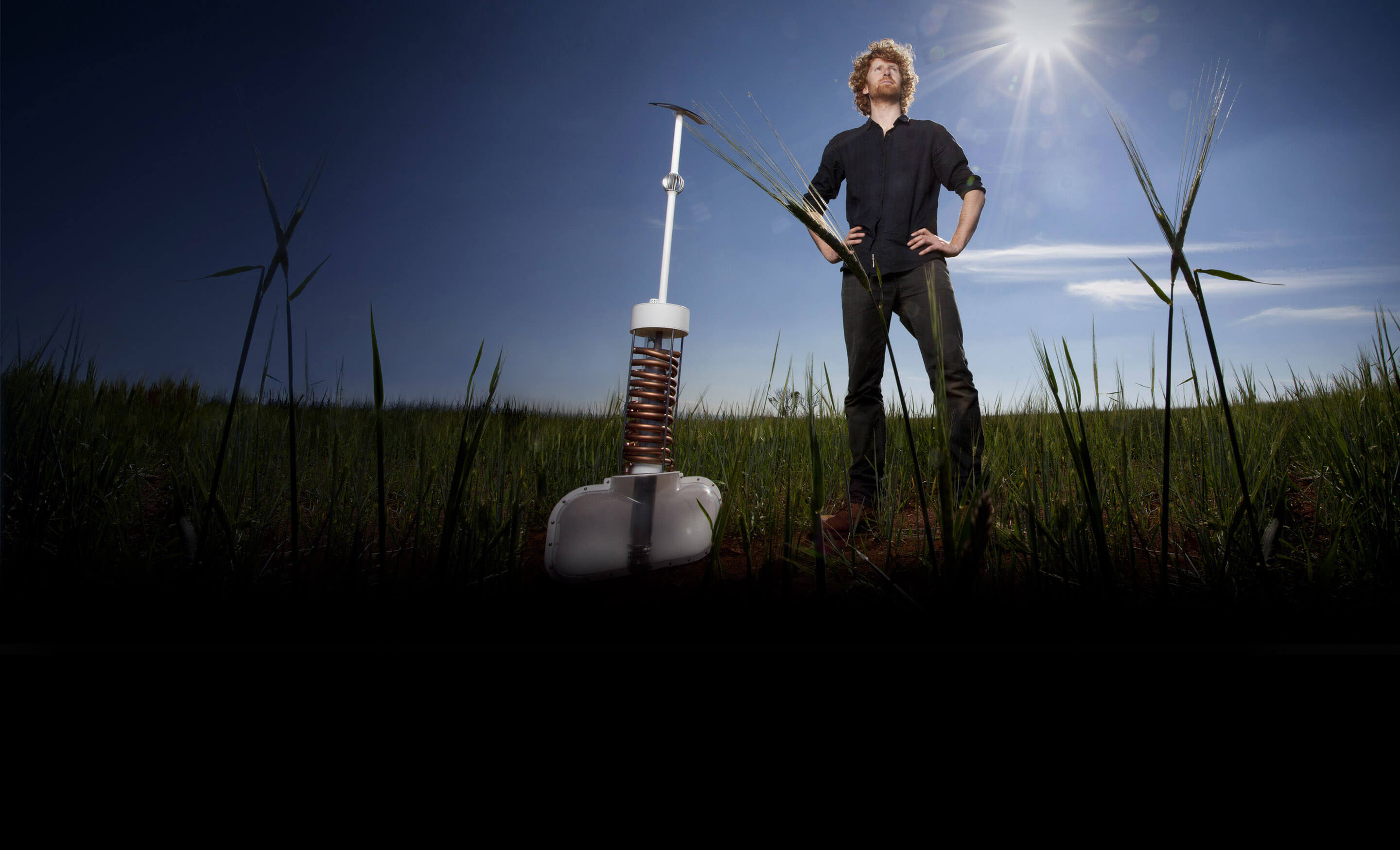 2011 international winner of the James Dyson Award, Edward Linacre, with his invention Airdrop