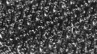 A close-up view of velcro.