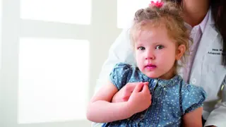 A child patient with a nurse at Lurie Children's Hospital of Chicago