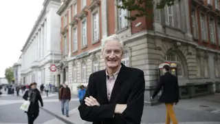 Sir James Dyson outside the Dyson School of Design Engineering at Imperial College London (UK).