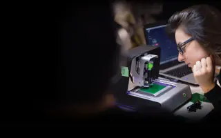 An engineer in a lab.