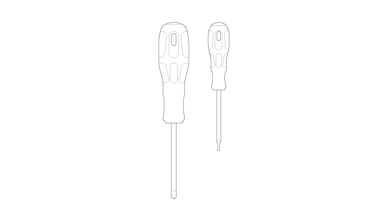 Illustration of screwdrivers.