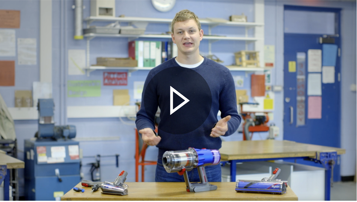 How the V12 Detect Slim Animal™ vacuum cleaner works video thumbnail.